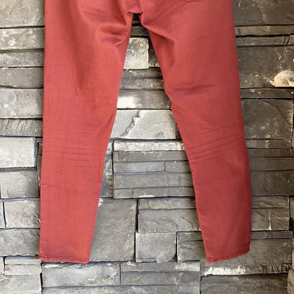 WOMANS TOPSHOP LEIGH MAROON JEANS SIZE W20 L30 - Picture 7 of 7